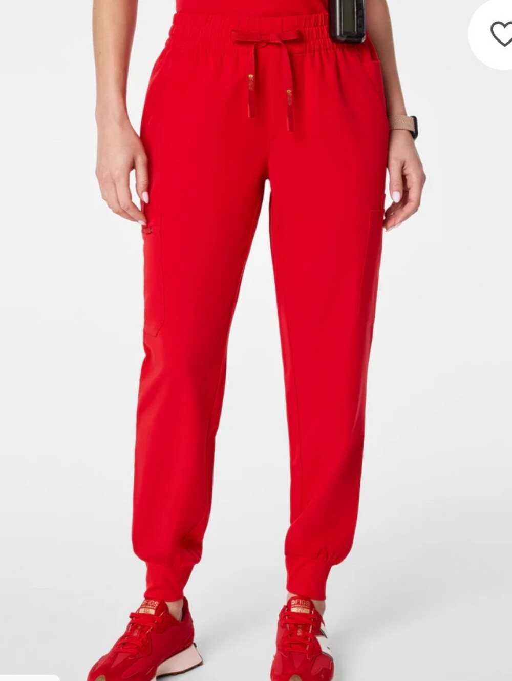 Figs Zamora Red Jogger Scrub